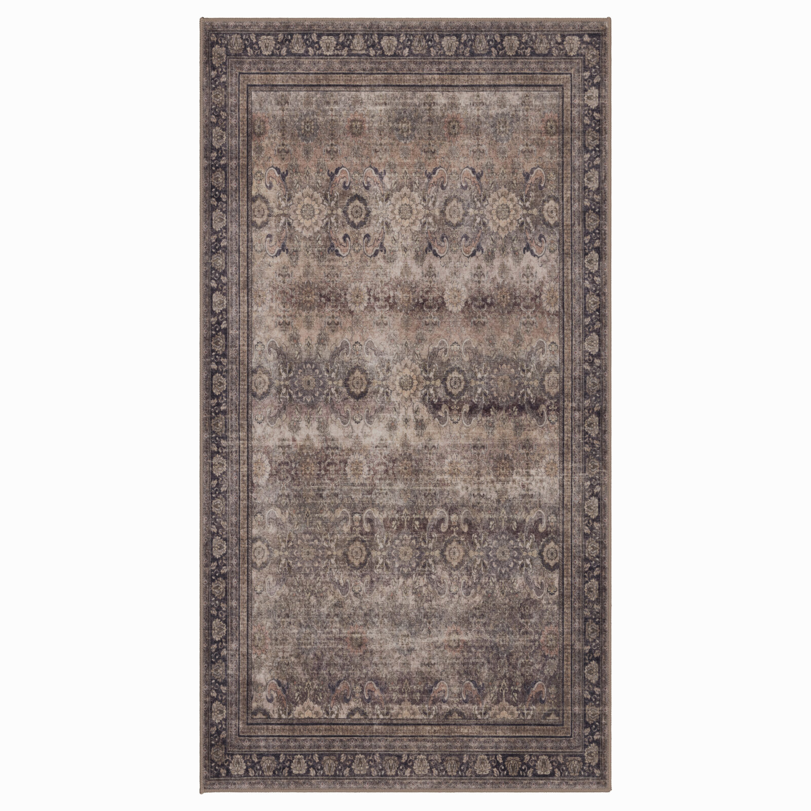 Inka Wasbaar vloerkleed Vintage oosters – Bruin (1147)