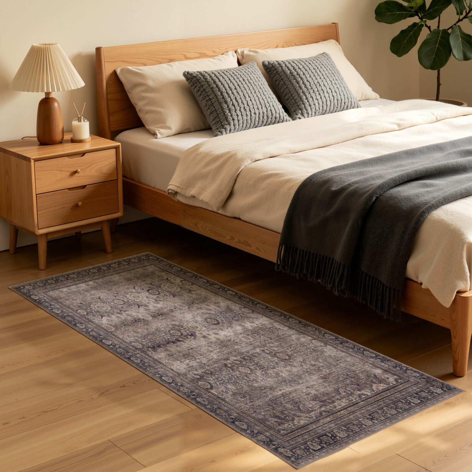 Inka Wasbaar vloerkleed Vintage oosters – Bruin (1147)